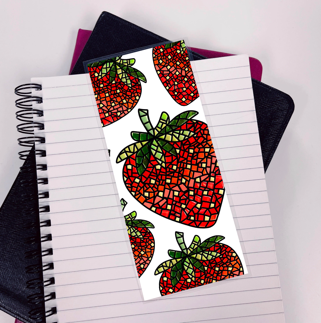 Strawberry Mosaic Bookmark