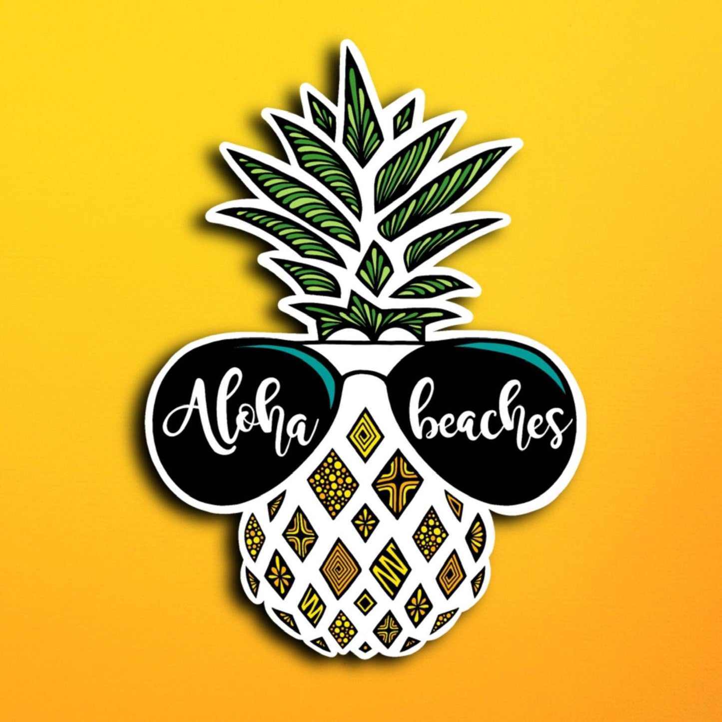 Aloha Beaches Waterproof Sticker
