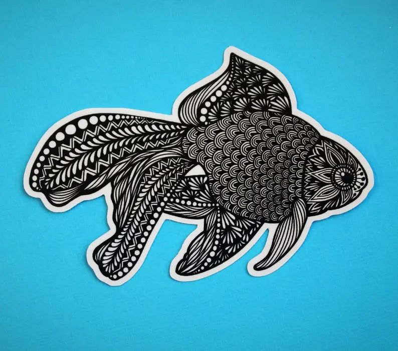 B&W Fish Waterproof Sticker