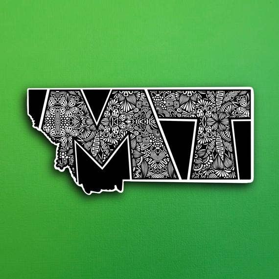 Montana State Waterproof Sticker