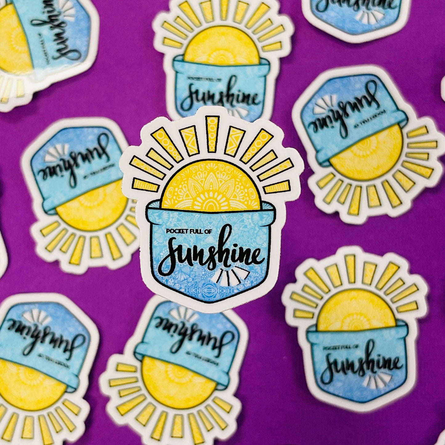 Mini Pocket Full of Sunshine Waterproof Sticker