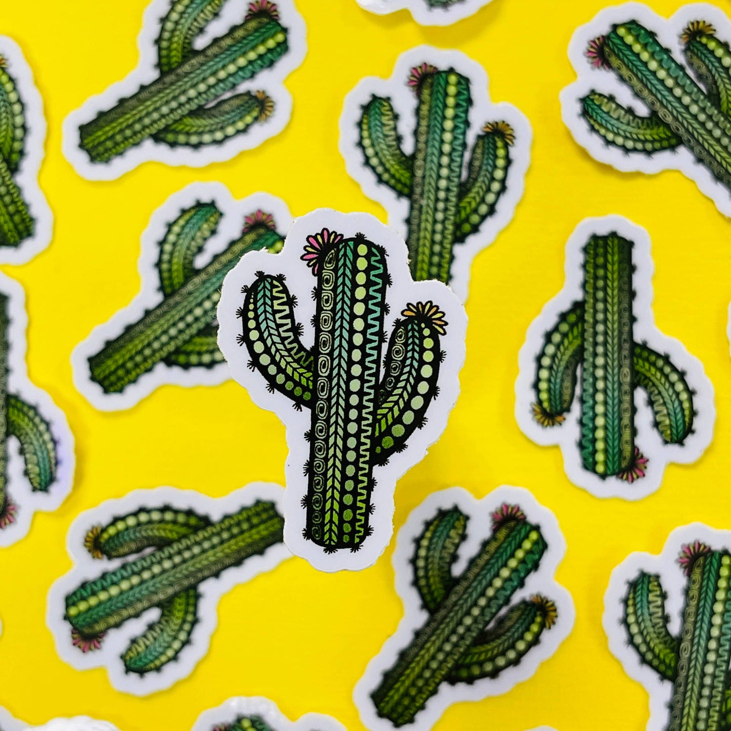 Mini Cactus Waterproof Sticker