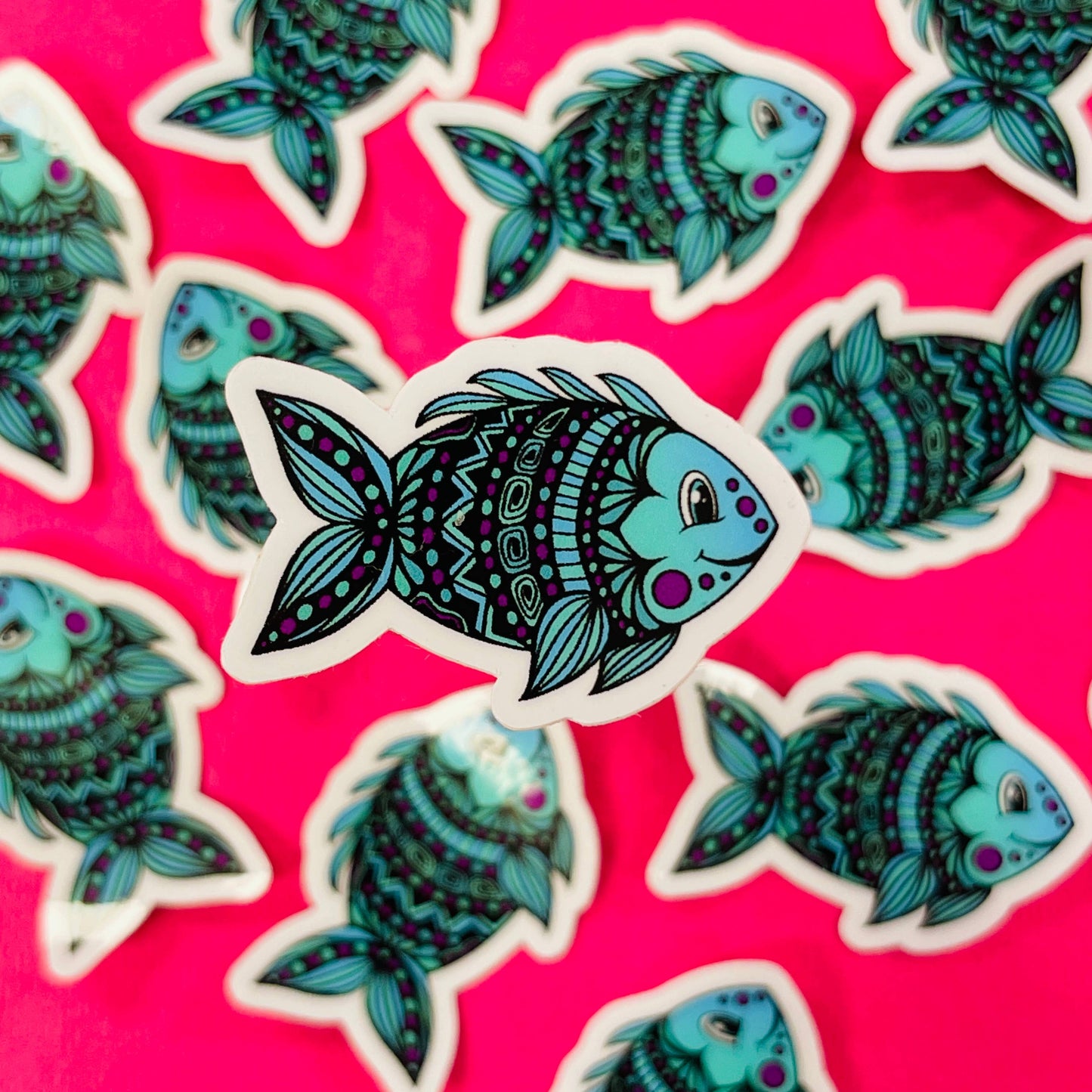 Mini Franco the Fish Waterproof Sticker
