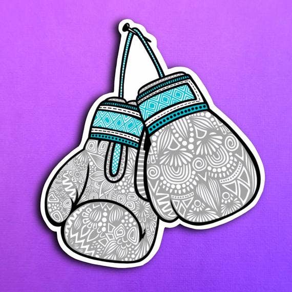 Boxing Gloves Waterproof Sticker