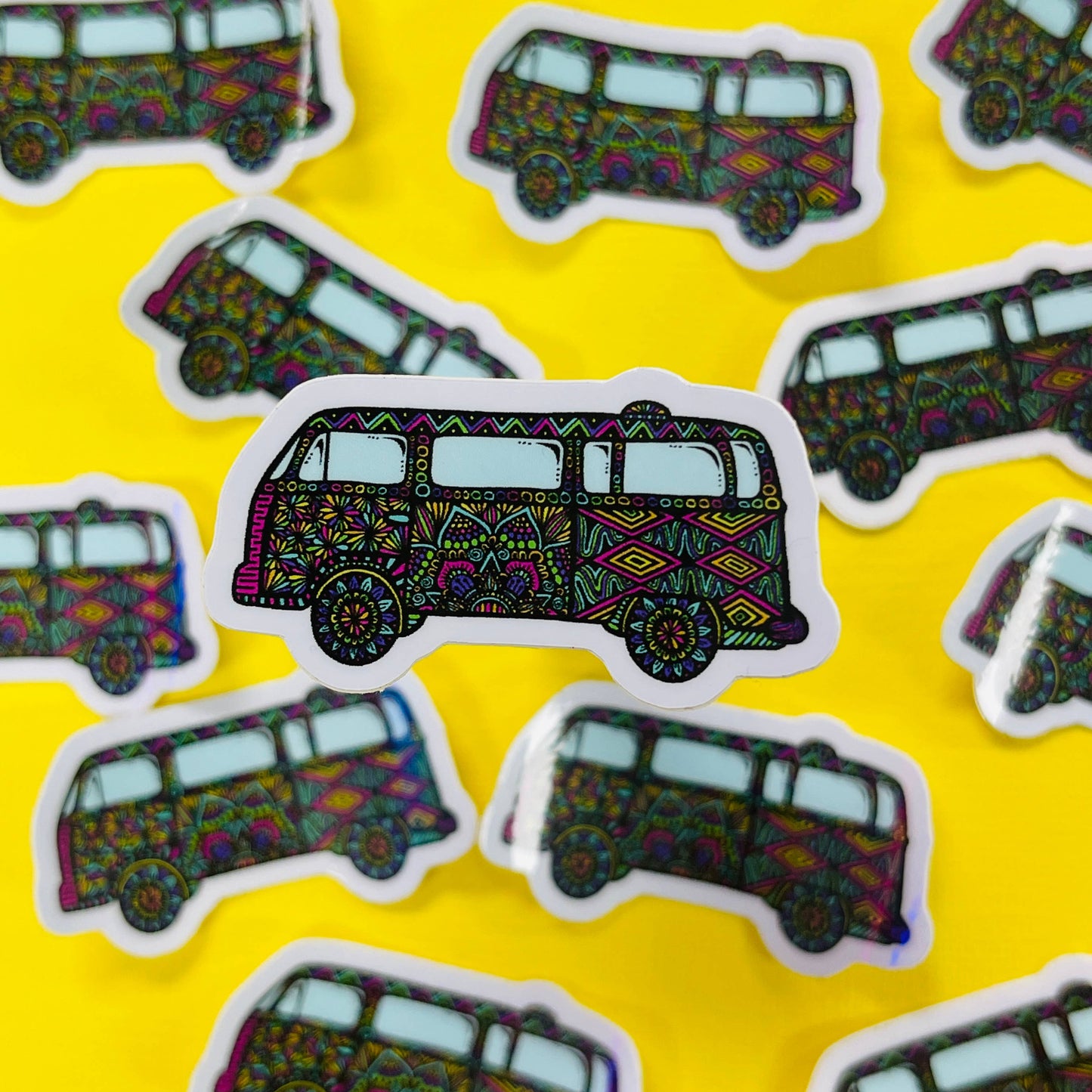 Mini Retro Van Waterproof Sticker