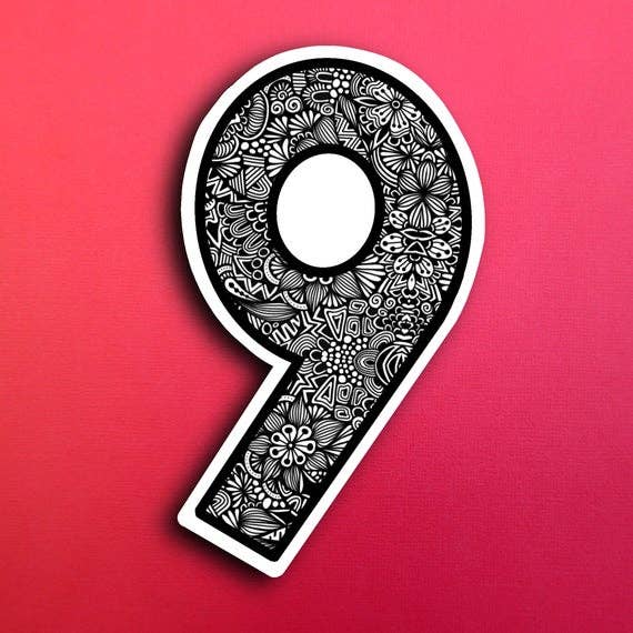 Small Block 9 Waterproof Sticker