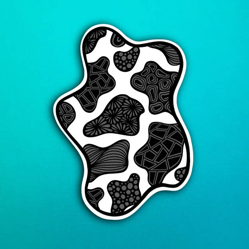 Cow Print Waterproof Sticker