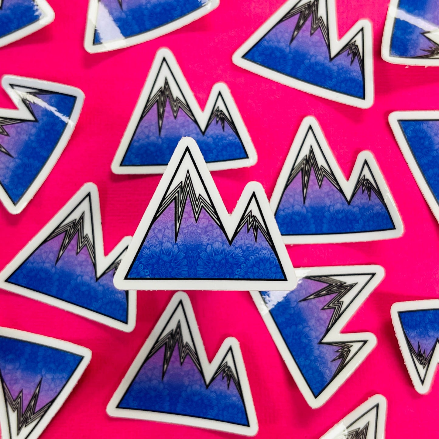Mini Mountains Waterproof Sticker