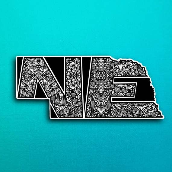 Nebraska State Waterproof Sticker