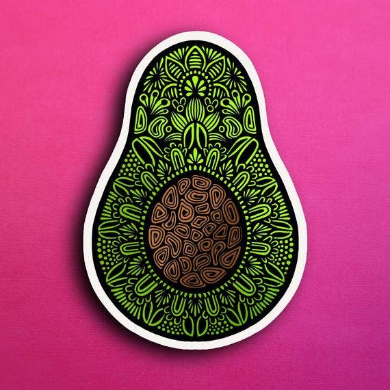 Avocado Waterproof Sticker