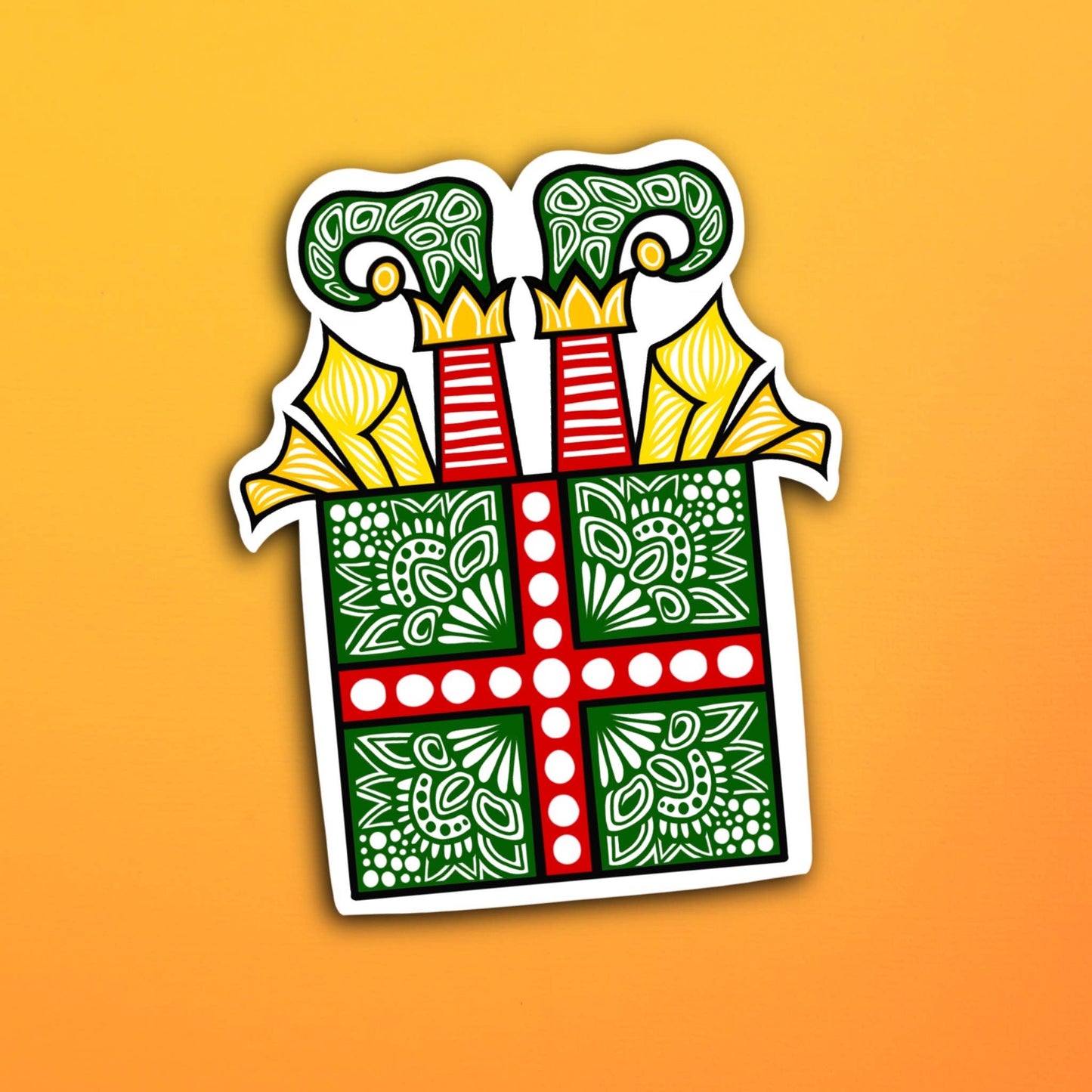 Elf in a box Waterproof Sticker