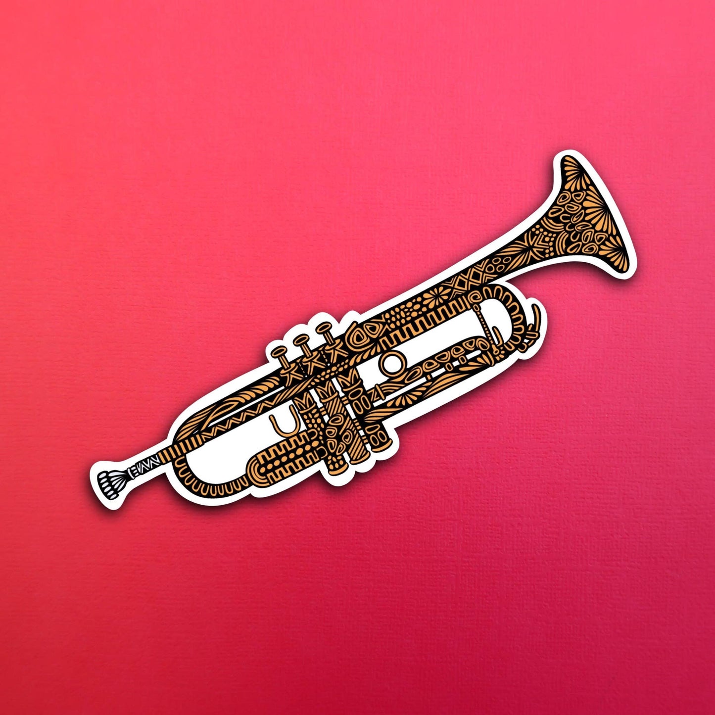 Trumpet Waterproof Sticker