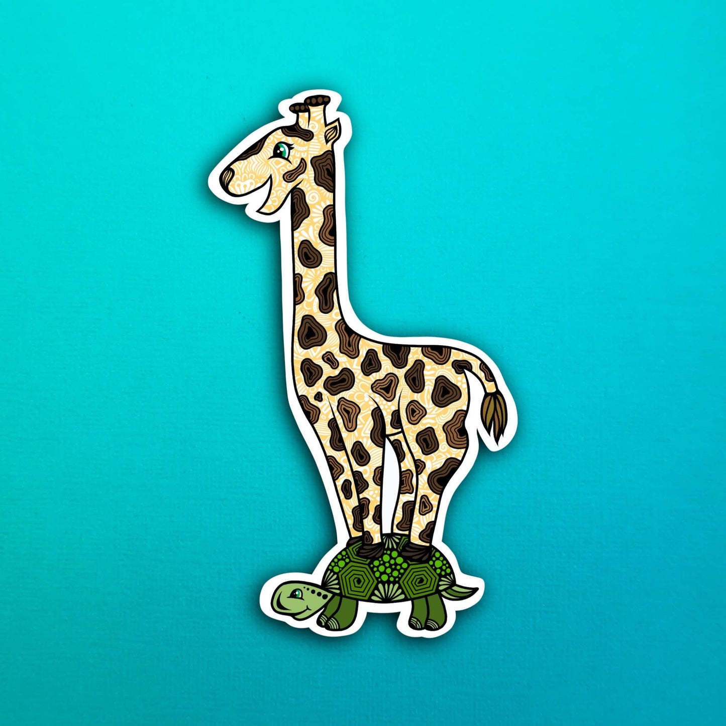 Giraffe Turtle Waterproof Sticker
