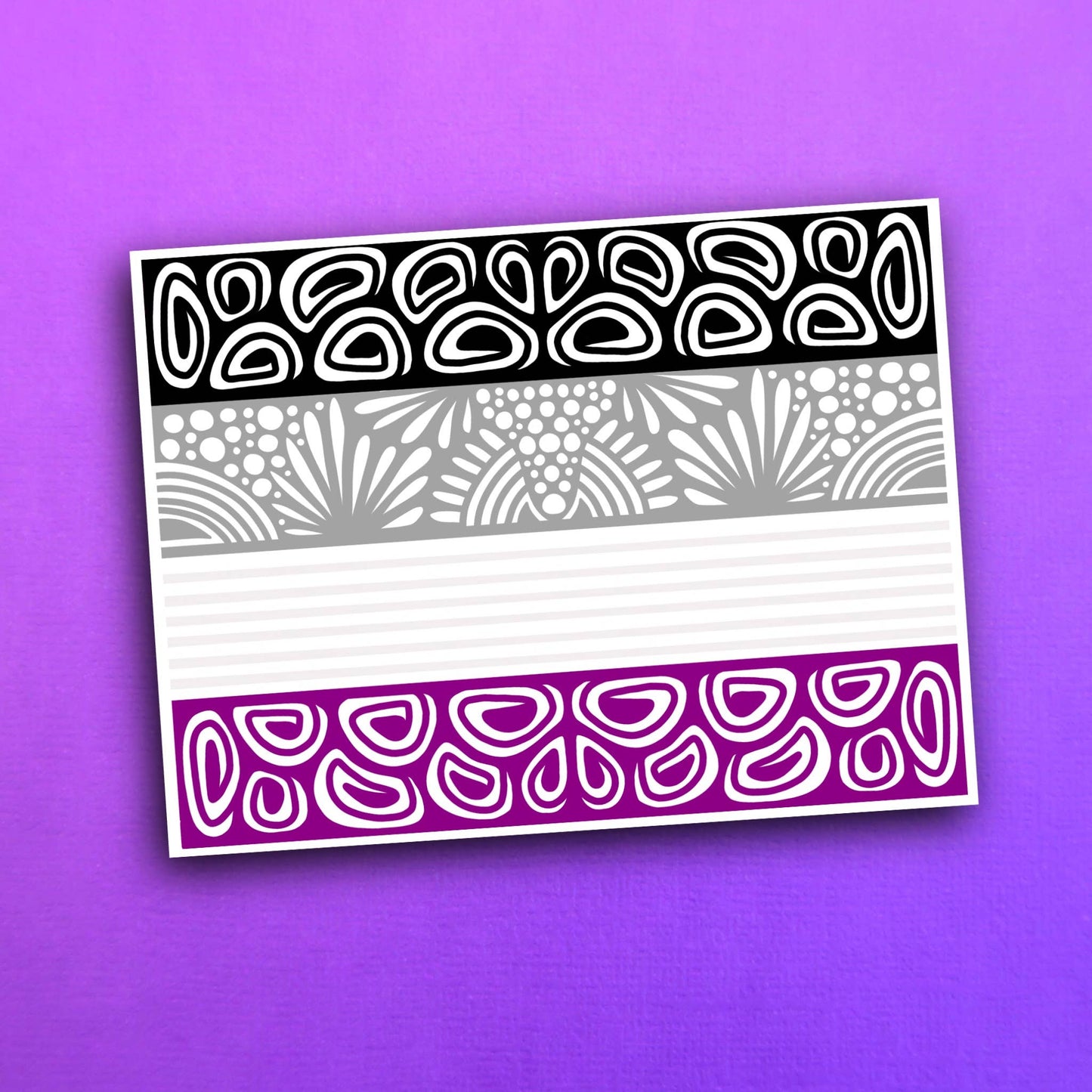 Asexual Pride Flag Waterproof Sticker