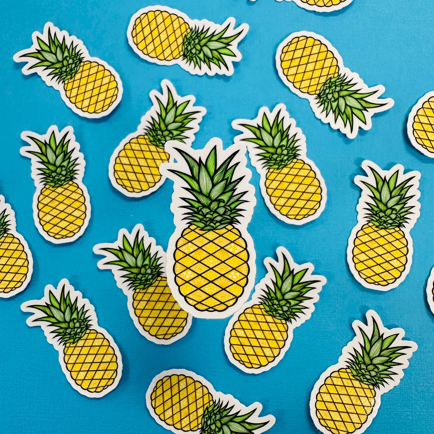 Mini New Pineapple Waterproof Sticker