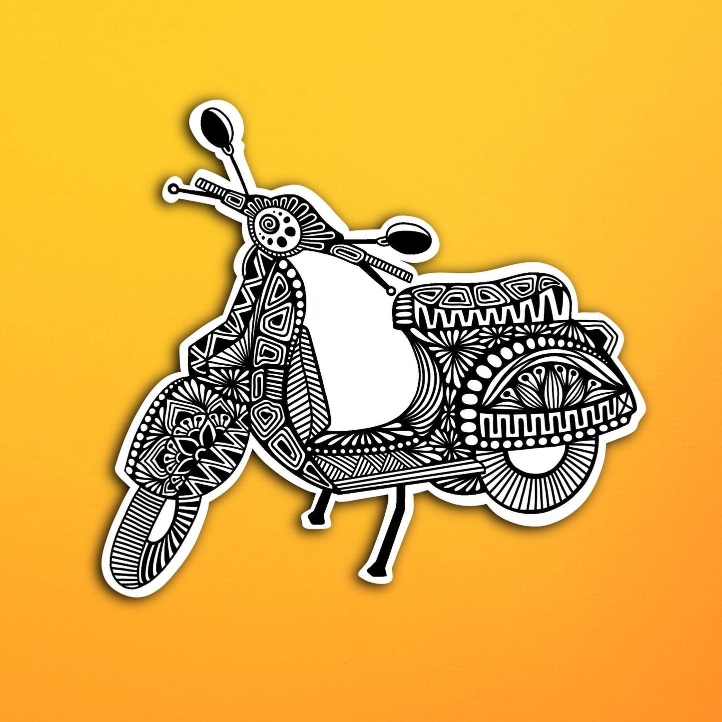 Moped Waterproof Sticker