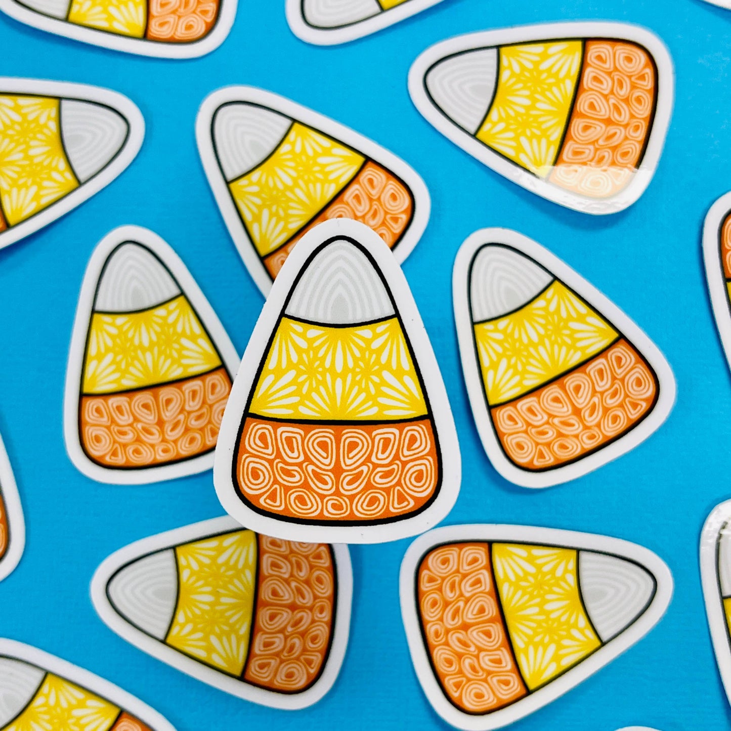 Mini Candy Corn Waterproof Sticker