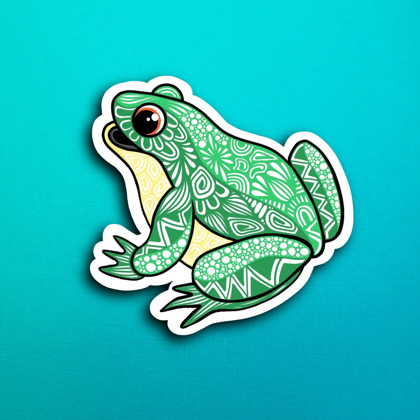 Sitting Frog Waterproof Sticker
