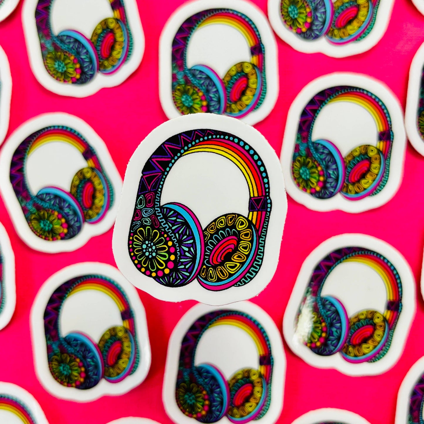 Mini Headphones Waterproof Sticker