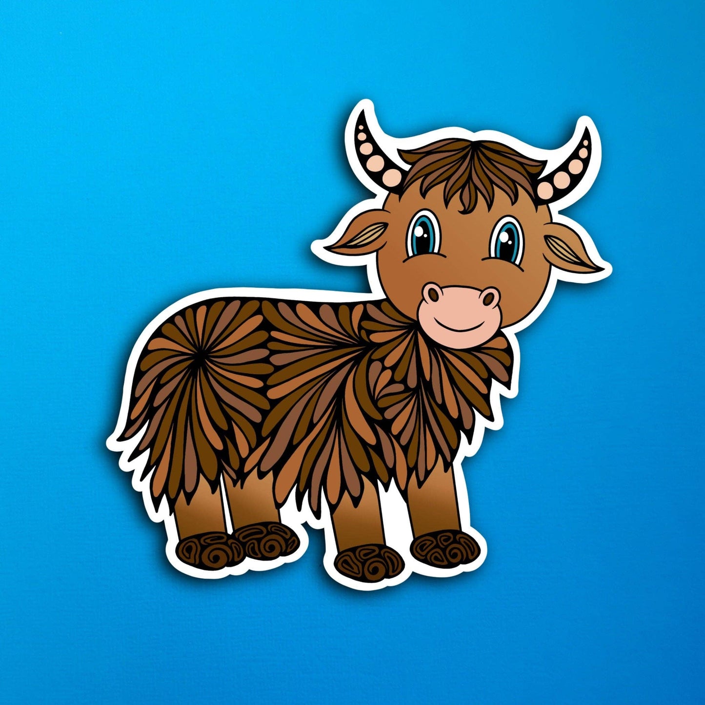 YaYa the Yak Waterproof Sticker