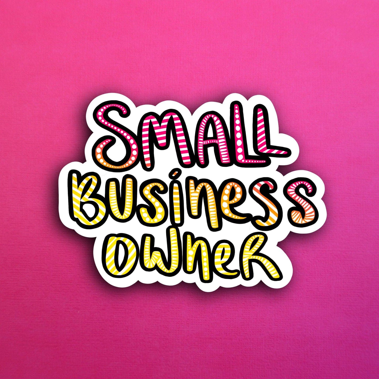 Sunset Small Business Owner Waterproof Sticker