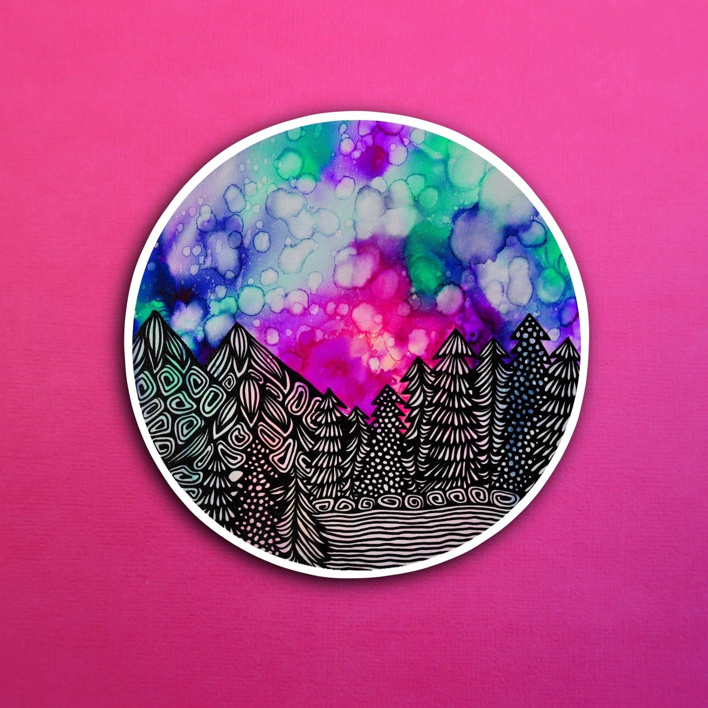 Ink Northern Lights Waterproof Sticker