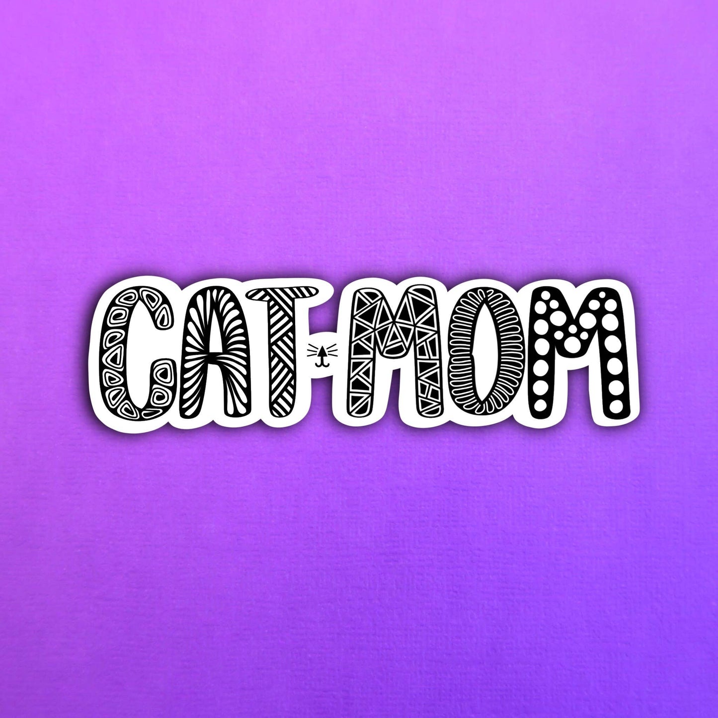 Cat Mom Waterproof Sticker