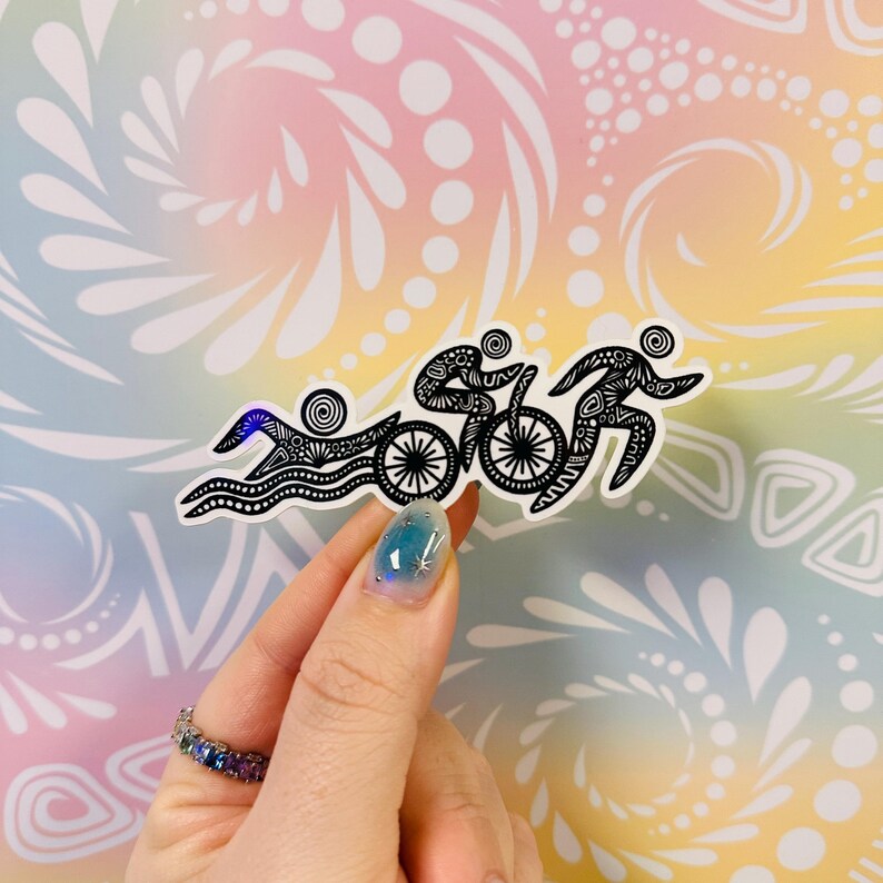 Misprinted Triathlon Waterproof Sticker