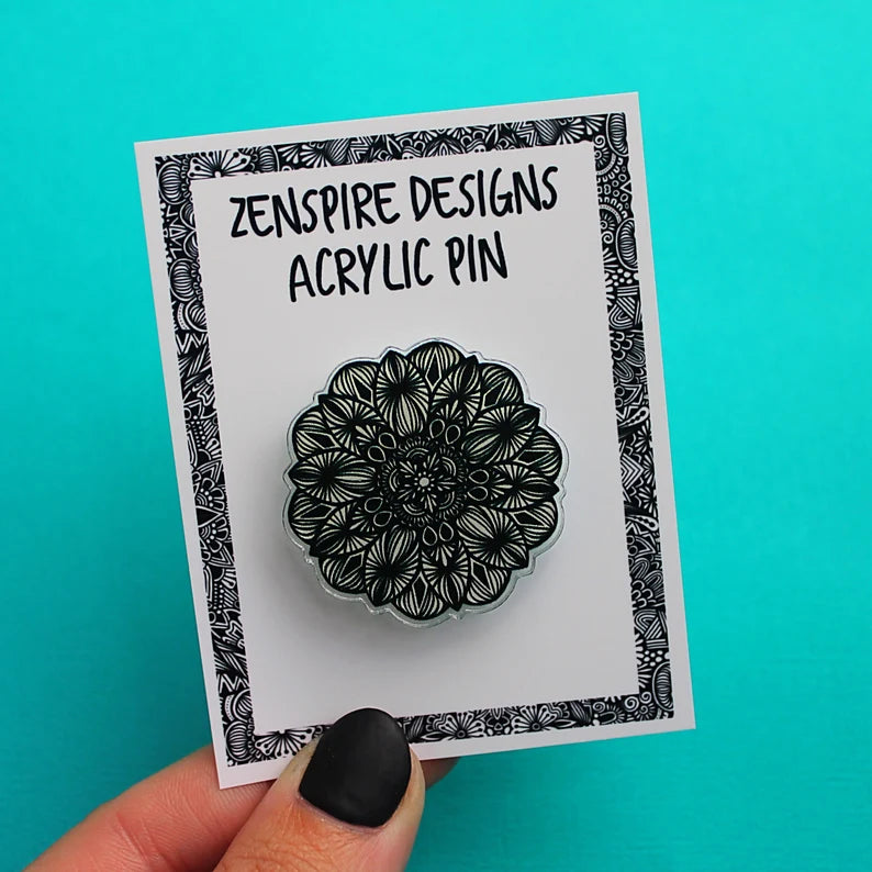 Mandala Acrylic Pin