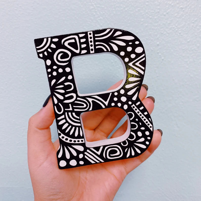 Small Custom Hand Painted Wooden Letter A-Z