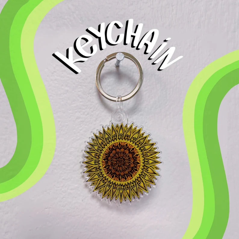 Sunflower Acrylic Keychain