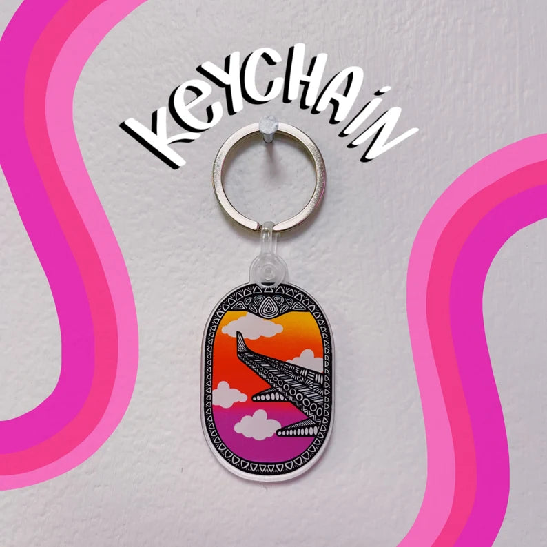 Airplane Window Acrylic Keychain