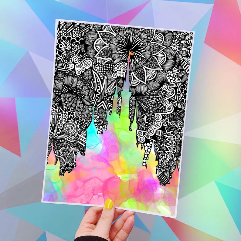Rainbow Castle Print