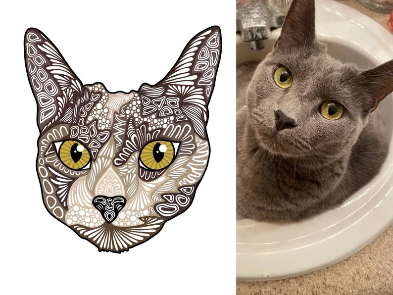 Custom Detailed Pet Portrait Print
