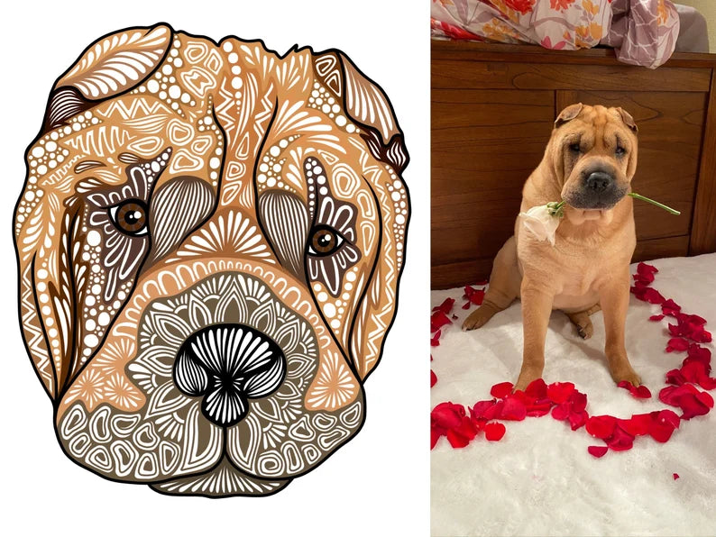 Custom Detailed Pet Portrait Print