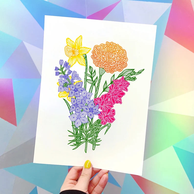 Custom DIGITAL FILE Birth Flower - Single or Multiple