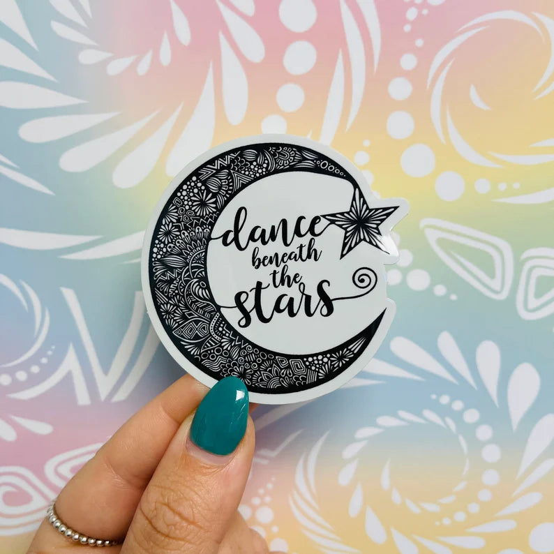 Misprinted Dance Beneath the Stars Waterproof Sticker