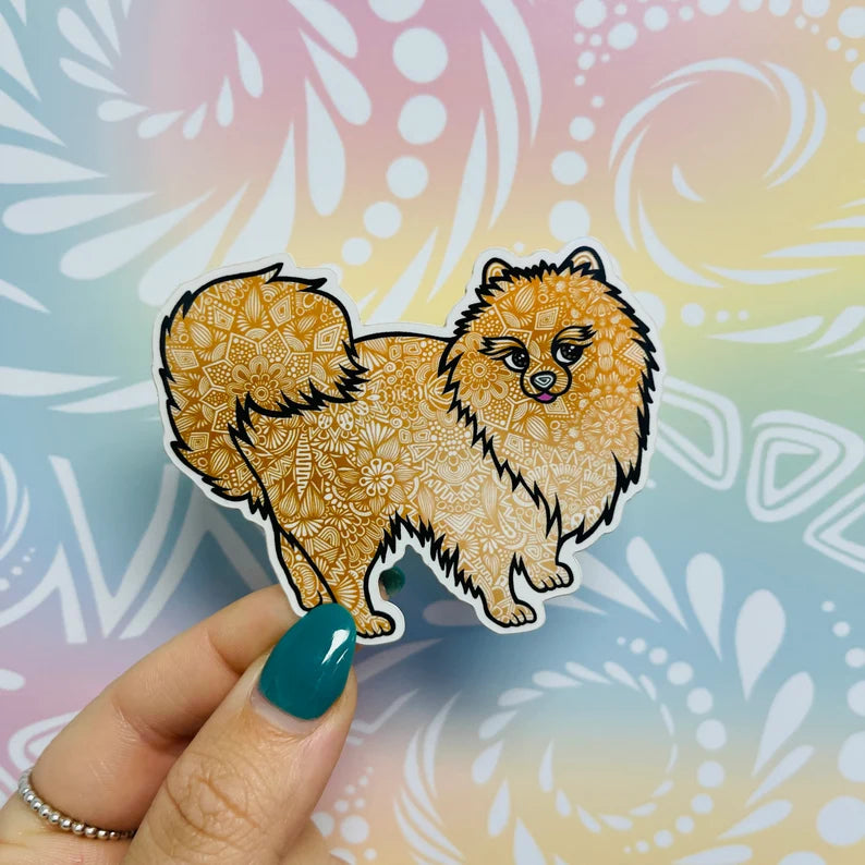 Misprinted Pomeranian Waterproof Sticker