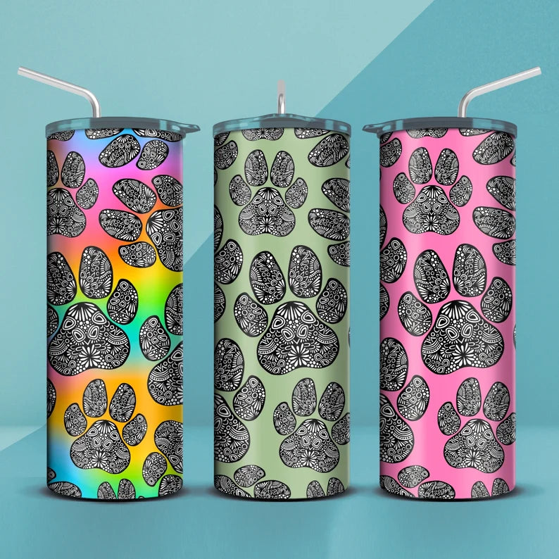 Paw Print Tumbler 20oz (24 designs)