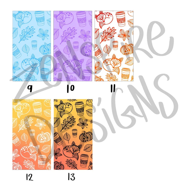 Fall Fox Tumbler 20oz (13 designs)