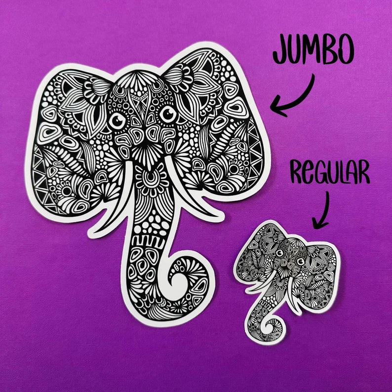 JUMBO Elephant Waterproof Sticker
