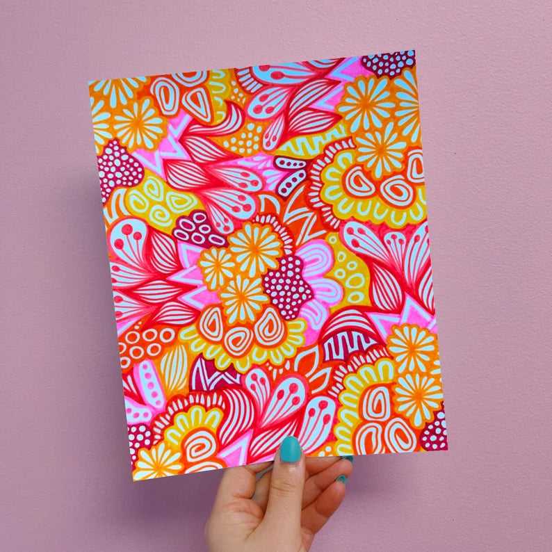 Starburst Doodle Print