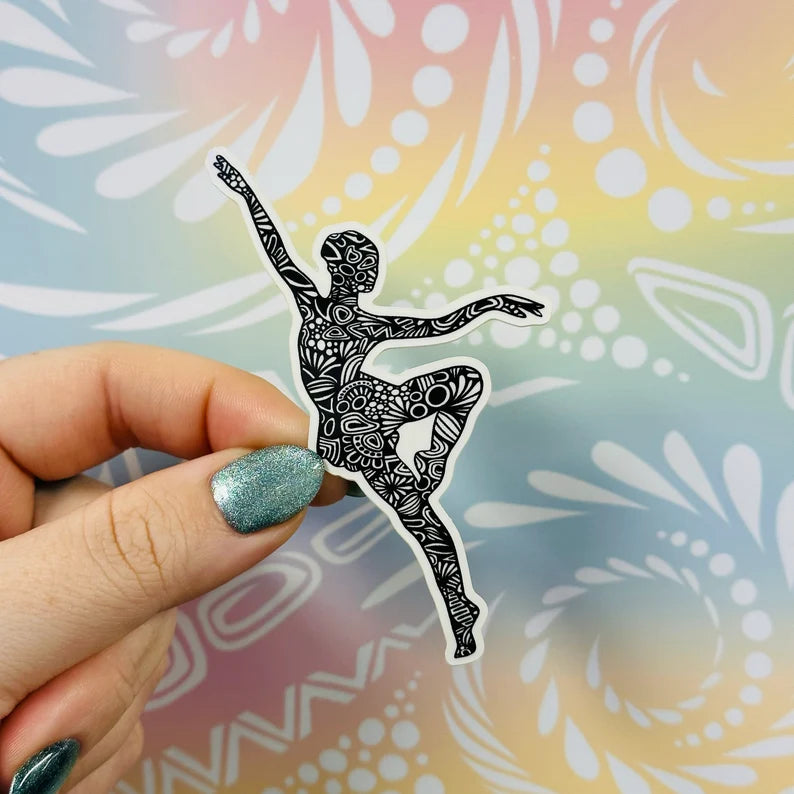 Misprinted BW Dancer Waterproof Sticker
