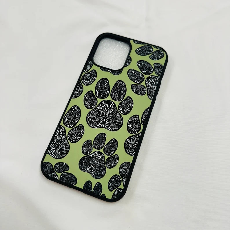 MISPRINTED - iPhone 12 pro max - Green Paw Print 50% OFF!