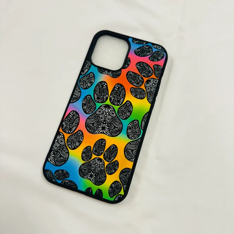 MISPRINTED - iPhone 12 pro max - Rainbow Paw Print 50% OFF!