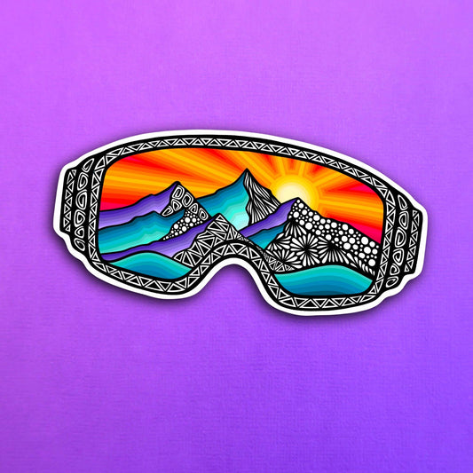 Mountain Goggles Waterproof Sticker