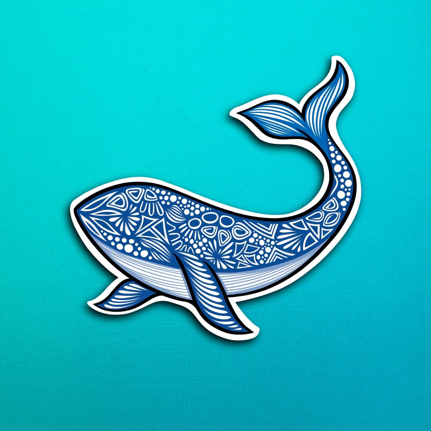 New Whale Waterproof Sticker