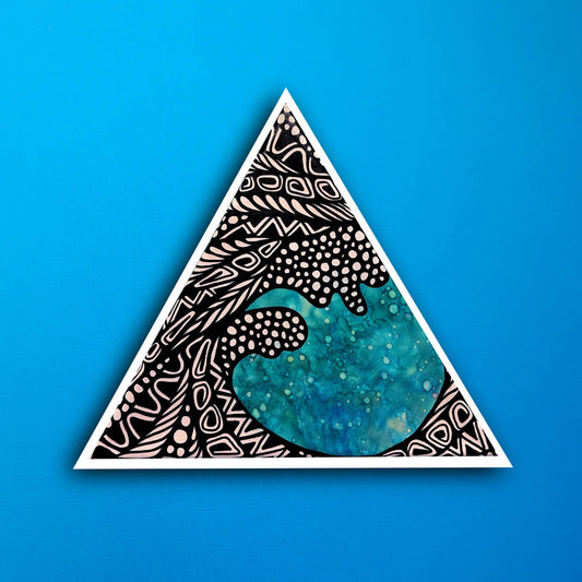 Ink Triangle Wave Waterproof Sticker