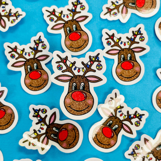 Mini Reindeer Waterproof Sticker