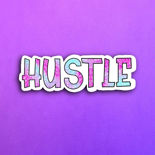 Pink Hustle Waterproof Sticker
